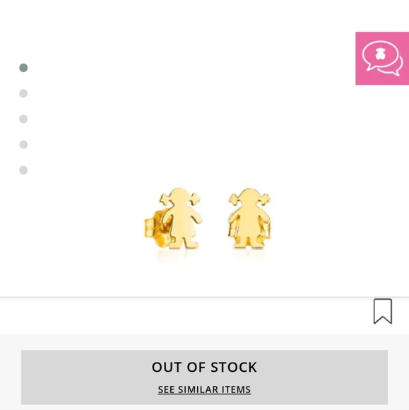 Tous sweet dolls motif girl gold earrings - Picture 4 of 6